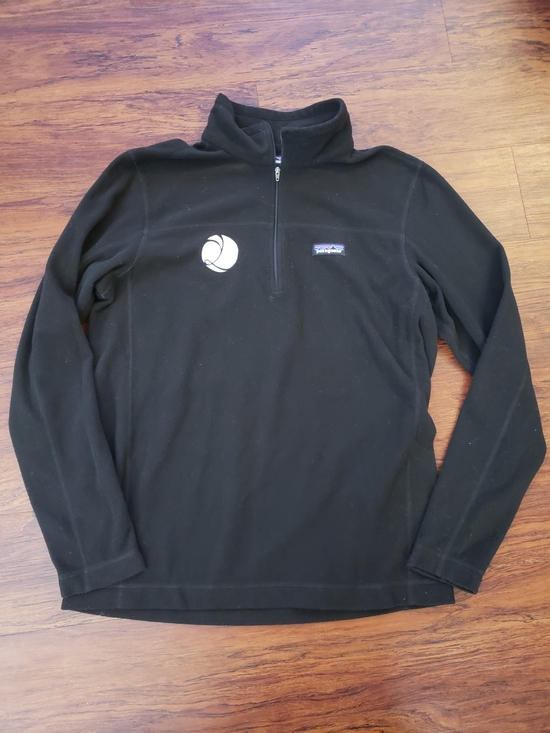 Patagonia Other - Patagonia Mens Black Fleece Micro D Fleece Pullover Size Medium LOGO Athleisure